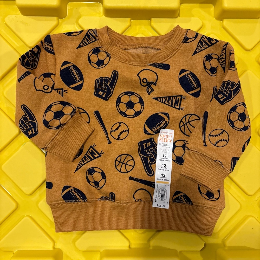 Jumping Beans Tan Sports Print Sweatshirt